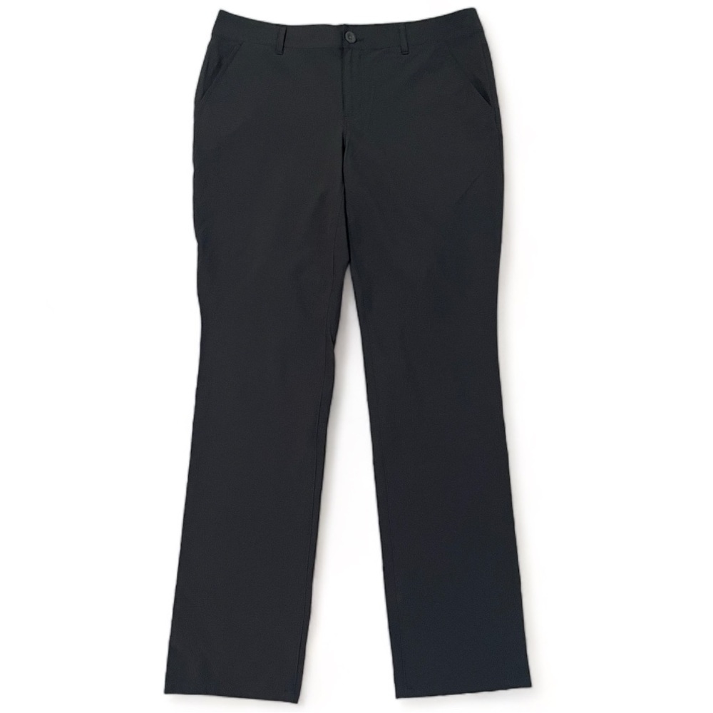 EDDIE BAUER Black Pants Slightly Curvy Fit size 8 stretchy Workout Golf Work